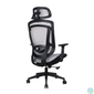 Kép 4/4 - IRISOffice Nimbus szürke ergonómikus, szövet-hálós irodai forgószék fej és háttámasszal