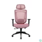Kép 1/5 - IRISOffice Nimbus piros ergonómikus, szövet-hálós irodai forgószék fej és háttámasszal