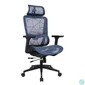 Kép 2/5 - IRISOffice Helix kék ergonómikus, szövet-hálós irodai forgószék fej és háttámasszal