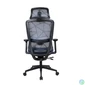 Kép 5/5 - IRISOffice Helix kék ergonómikus, szövet-hálós irodai forgószék fej és háttámasszal
