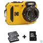 Kép 1/5 - Kodak Pixpro WPZ2 vízálló/porálló/ütésálló digitális sárga  fényképezőgép + 16Gb microSd + akkumulátor