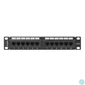 Kép 1/2 - Lanberg PPU6-9012-B 10" 1U 12port Cat.6 UTP árnyékolatlan fekete patch panel