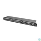 Kép 1/4 - Lanberg PPS6-1024-B 19" 1U 24port Cat.6 FTP árnyékolt fekete patch panel