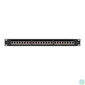 Kép 1/5 - Lanberg PPS7-1024-B 19" 1U 24port Cat.7 FTP árnyékolt fekete patch panel