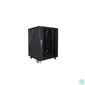 Kép 1/5 - Lanberg FF01-6615-12B 19" 15U SZÉL:600mm MÉLY:600mm MAG:848mm lapraszerelt üvegajtós fekete rack szekrény