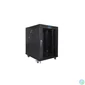 Kép 4/5 - Lanberg FF01-6815-12BL 19" 15U SZÉL:600mm MÉLY:800mm MAG:898mm lapraszerelt LCD üvegajtós fekete rack szekrény