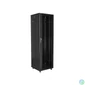 Kép 1/6 - Lanberg FF01-6642-12B 19" 42U SZÉL:600mm MÉLY:600mm MAG:2047mm lapraszerelt üvegajtós fekete rack szekrény
