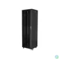 Kép 6/6 - Lanberg FF01-6642-12B 19" 42U SZÉL:600mm MÉLY:600mm MAG:2047mm lapraszerelt üvegajtós fekete rack szekrény