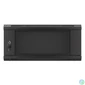 Kép 2/15 - Lanberg WF01-6404-10B 19" 4U SZÉL:600mm MÉLY:450mm MAG:290mm lapraszerelt üvegajtós fekete fali rack szekrény