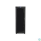 Kép 2/5 - Lanberg FF01-8842-12BL 19" 42U SZÉL:800mm MÉLY:800mm MAG:2097mm LCD lapraszerelt üvegajtós fekete rack szekrény