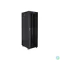 Kép 3/5 - Lanberg FF01-8842-12BL 19" 42U SZÉL:800mm MÉLY:800mm MAG:2097mm LCD lapraszerelt üvegajtós fekete rack szekrény
