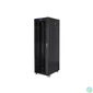Kép 4/5 - Lanberg FF01-8842-12BL 19" 42U SZÉL:800mm MÉLY:800mm MAG:2097mm LCD lapraszerelt üvegajtós fekete rack szekrény