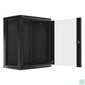 Kép 14/15 - Lanberg WF01-6415-10B 19" 15U SZÉL:600mm MÉLY:450mm MAG:774mm lapraszerelt üvegajtós fekete fali rack szekrény