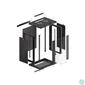 Kép 9/15 - Lanberg WF01-6415-10B 19" 15U SZÉL:600mm MÉLY:450mm MAG:774mm lapraszerelt üvegajtós fekete fali rack szekrény