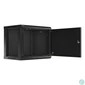 Kép 10/15 - Lanberg WF01-6409-00B 19" 9U SZÉL:600mm MÉLY:450mm MAG:512mm lapraszerelt fémajtós fekete fali rack szekrény