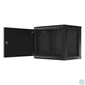 Kép 8/15 - Lanberg WF01-6409-00B 19" 9U SZÉL:600mm MÉLY:450mm MAG:512mm lapraszerelt fémajtós fekete fali rack szekrény
