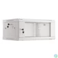 Kép 1/6 - Lanberg WF01-6404-10S 19" 4U SZÉL:600mm MÉLY:450mm MAG:290mm lapraszerelt üvegajtós szürke fali rack szekrény