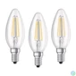 Kép 2/3 - Osram Base átlátszó üveg búra/4W/470lm/4000K/E14/dobozos LED gyertya izzó 3 db