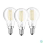 Kép 1/3 - Osram Base átlátszó üveg búra/4W/470lm/2700K/E14 LED kisgömb izzó 3 db