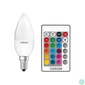 Kép 1/2 - Osram Star+ RGBW/matt búra/4,5W/250lm/2700K/E14 távirányítható LED gyertya fényforrás