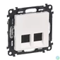 Kép 1/2 - Legrand 753141-60 Valena Life fehér 2xRJ45 Cat. 5E UTP csatlakozóaljzat