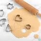 Kép 2/3 - IRIS L-00155 Cookie süteményvágó forma szett 5 darabos, fém
