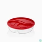 Kép 1/3 - IRIS BSF-00809 Duo kerek, 3 rekeszes tároló 1.200ml, elefántcsont, antracit vagy piros színű