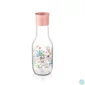 Kép 1/3 - IRIS C-00352 Hydra üvegkancsó kerékpáros mintával 1.000ml, menta vagy rózsaszín