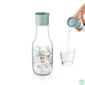 Kép 2/3 - IRIS C-00352 Hydra üvegkancsó kerékpáros mintával 1.000ml, menta vagy rózsaszín