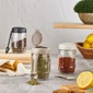 Kép 4/4 - IRIS C-00171 Prizma üveg tároló kanállal 380ml, antracit, zöld vagy piros színű