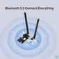 Kép 4/4 - Mercusys MA86XE AXE5400 Wi-Fi 6E Bluetooth 5.2 PCIe fekete adapter