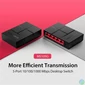 Kép 4/7 - Mercusys MS105G 5port 10/100/1000Mbps nem menedzselhető asztali Switch
