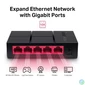 Kép 5/7 - Mercusys MS105G 5port 10/100/1000Mbps nem menedzselhető asztali Switch