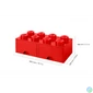 Kép 4/5 - LEGO Fiókos tárolódoboz 2x4, piros