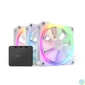 Kép 1/5 - NZXT 120 mm Aer RGB 3 Triple fehér hűtőventilátor