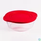 Kép 1/5 - BORCAM kerek hőálló üvegedény fogóval, műanyag tetővel 2.200ml, 251*220*80mm
