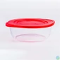Kép 5/5 - BORCAM kerek hőálló üvegedény fogóval, műanyag tetővel 2.200ml, 251*220*80mm