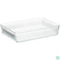 Kép 1/4 - BORCAM négyzetes bordázott hőálló üvegedény  3.000ml, 306*209*64mm 
