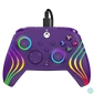 Kép 1/7 - PDP 049-024-PR Afterglow Wave Xbox Series X|S/Xbox One/PC vezetékes RGB LED lila kontroller