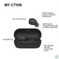 Kép 12/13 - Sony WFC710 True Wireless Bluetooth zajszűrős fekete fülhallgató