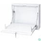 Kép 6/8 - Stalflex CR19-2U-130-W 19" 2U 130 mm mély fehér fém ajtós fém szekrény