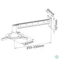 Kép 6/6 - Stell SHO 1092 25 -33cm, 15°, 15kg ezüst fali kihúzható projektor tartó