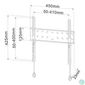 Kép 2/2 - Stell SHO 2020 25"-50" VESA 400x400 slim fix fekete fali konzol