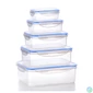 Kép 2/7 - TOO KT-140 5 db-os téglalap ételtároló doboz szett 240ml+500ml+1.000ml+1.500ml+2.500ml