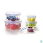 Kép 2/7 - TOO KT-142 5 db-os kerek ételtároló doboz szett 400ml+800ml+1.500ml+2.300ml+3.600ml