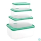 Kép 1/6 - TOO KT-144 4 db-os téglalap ételtároló doboz szett 800ml+1.800ml+2.800ml+4.800ml