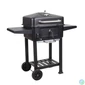Kép 1/8 - TOO BG-200B fekete BBQ faszenes grillkocsi két oldalsó asztallal