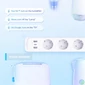 Kép 6/7 - TP-Link Tapo P300 2db USB-A/1db USB-C fehér okos Wi-Fi-s túlfeszültségvédő hosszabbító