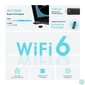 Kép 3/7 - TP-Link Archer TX20U AX1800 kétsávos vezeték nélküli Wi-Fi 6 fekete USB adapter
