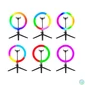 Kép 2/6 - Tracer TRAOSW46807 Ring Light 8 W/26 cm/600-1700 lm/RGB/gyűrűs LED lámpa mini állvánnyal